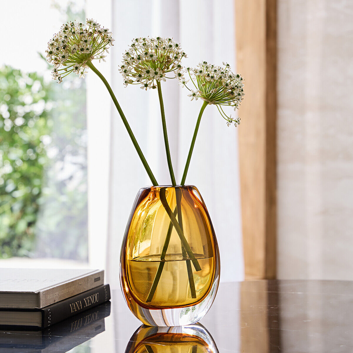 AM.PM Vase en verre soufflé bouche, H20 cm, Myra