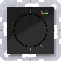 Hager WAN5011BG Temperaturregler 1 St., Thermostat, Schwarz