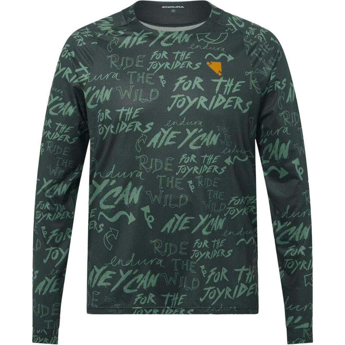 Endura Singletrack Long Sleeve Print Tee carbon grey XL RE5210-XL-carbon-grey