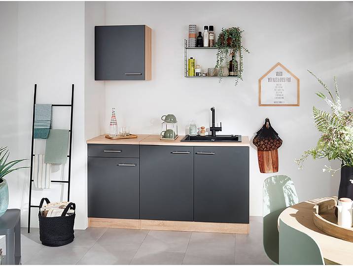 Spülenunterschrank Merle 100cm Grau/Grau