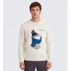 MC2 Saint Barth für Herren. HER0001 Jersey Heron Snoopy beige (S), Lässig, Wolle