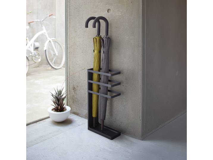 Porte-parapluie Layer Slim 23 x 45 x 11cm Noir/Noir