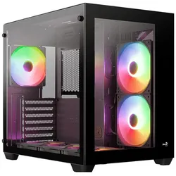 AeroCool Dryft (ATX, mATX, Mini-ITX), PC Gehäuse, Mehrfarbig, Schwarz