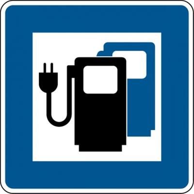 Dreifke® Verkehrszeichen - Ladestation für Elektrofahrzeuge, Zeichen 365-65 | Alu 2 mm, RA1 | 600x600 mm