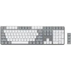 Satechi SM3 Slim Mechanical Backlit BT Keyboard Light German (US, Kabelgebunden, Kabellos), Tastatur, Grau, Weiss