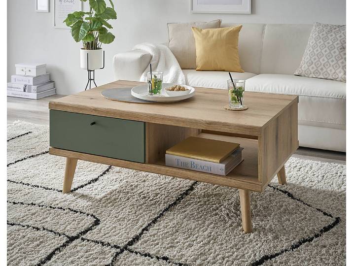 Couchtisch 107 x 46 x 67cm Braun/Grün