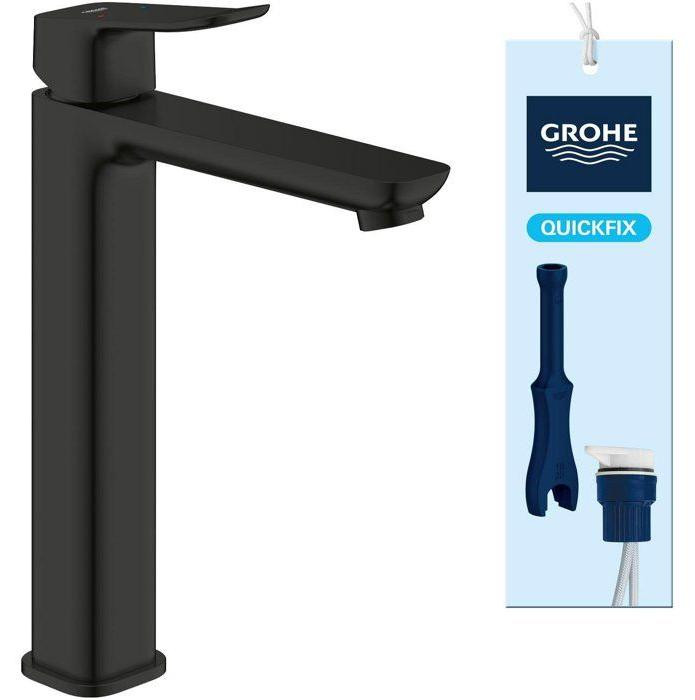 Grohe DICE wastafelkraan XL Matte zwart met waterbesparende functie