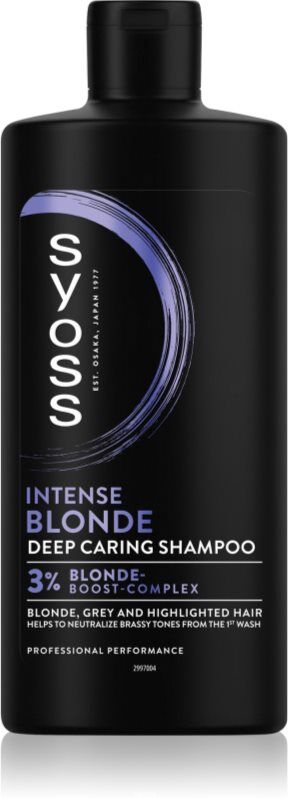 Syoss Intense Blonde violettes Shampoo für blonde und graue Haare 440 ml