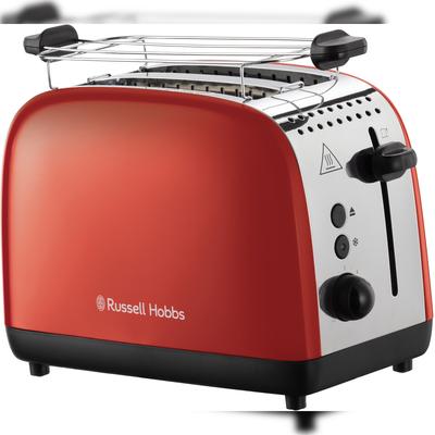 Russell Hobbs Colours Plus+ 2S Toaster Flame Red 26554-56