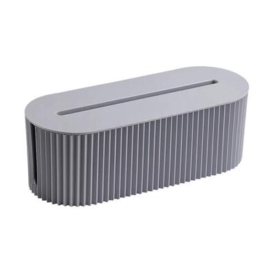 Minimalist Cable Management Box For Desk Cord Organization & Power Strip Storage Blue