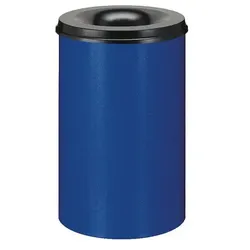 Hardwex Selbstlöschender Abfallbehälter 30 l, blau-schwarz