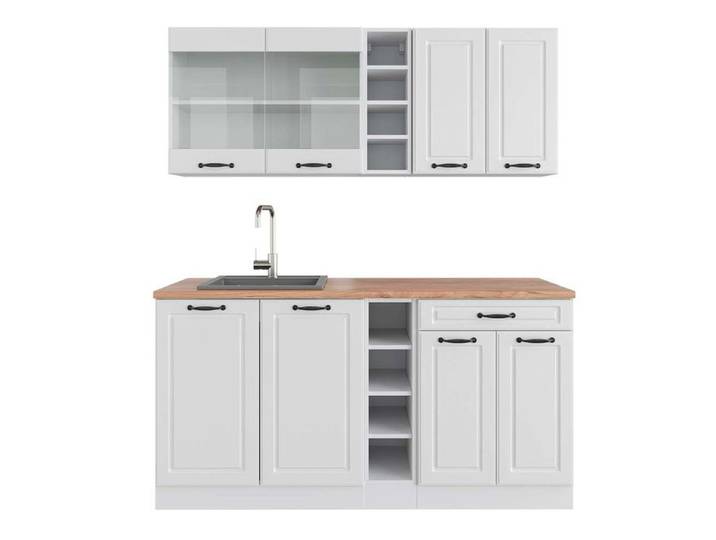 Cuisine R-Line 160cm PT Chêne Blanc campagne/Blanc Vicco 42422