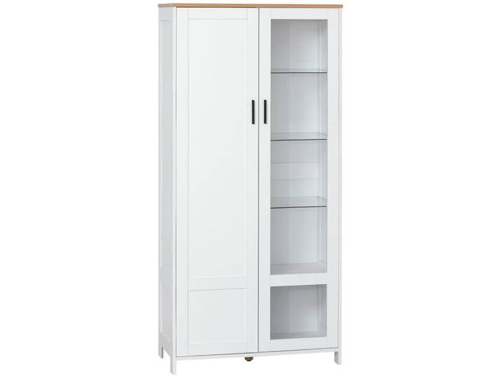 Buffet salon panneaux de particules blanc 76x36x160 cm