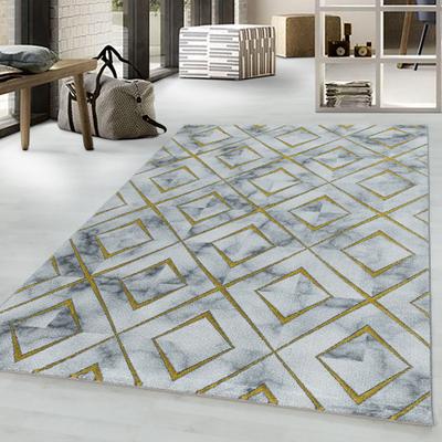 Teppich AYYILDIZ TEPPICHE "NAXOS 3811", gold (goldfarben), B:140cm H:12mm L:200cm, Polypropylen (PP), Teppiche, Teppich, Wohnzimmer