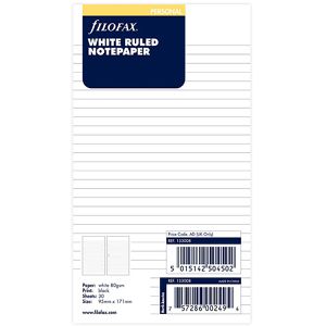 Filofax Ersatzeinlagen 133008, Notizpapier, liniert, Personal, für Terminplaner, mit 6-fach Lochung, 30 Blatt