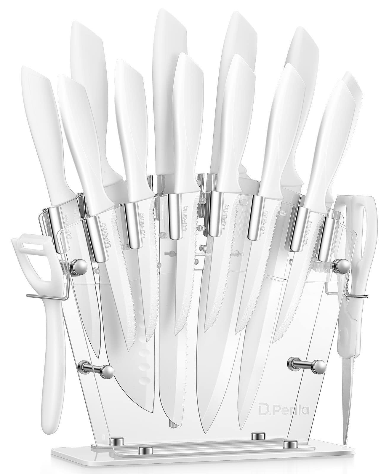 Dripio 16-delige messen set met acryl houder, wit