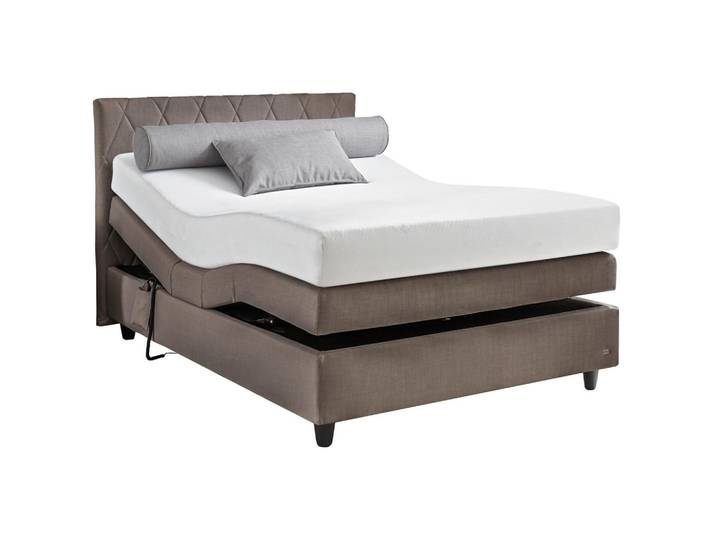 RUF Betten Boxspringbett, Braun, Kunststoff, H3, 7-Zonen, Höhe ca. 22 cm, 140x200 cm, Oeko-Tex® Standard 100, Made in Germany, Goldenes M, Blauer Engel, Stoffauswahl, gepolstertes Kopfteil, Lederauswahl, Schlafzimmer, Betten, Boxspringbetten
