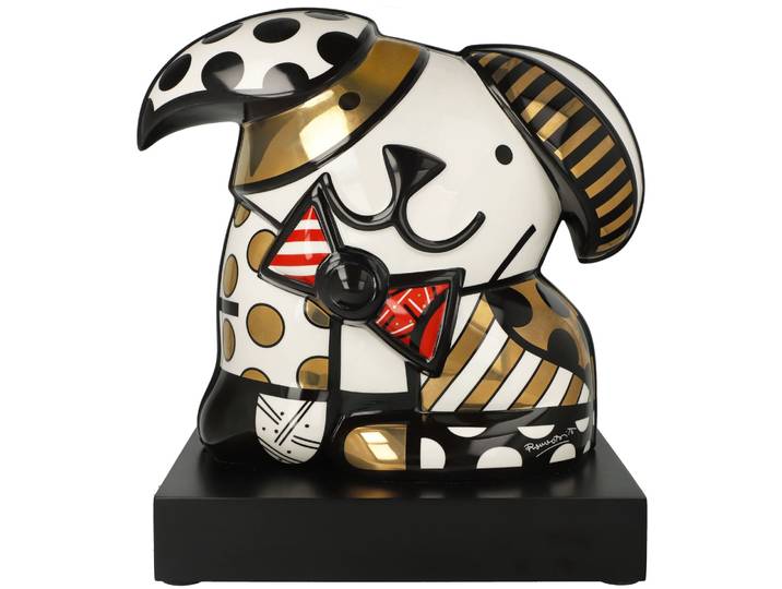 Sammelfigur GOEBEL Figur Romero Britto - Golden Ginger , bunt (goldfarben), B:21cm H:30cm T:28,5cm, Porzellan, Dekofiguren, Sammelfigur