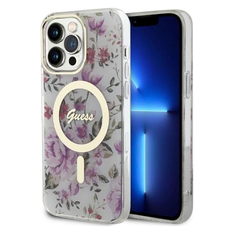 Guess iPhone 14 Pro 6.1 hardcase Flower MagSafe (Apple iPhone 14 Pro) (GUE002738-0)