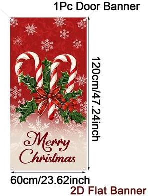 Uplift Treasures Merry Christmas Porch Door Banner Hanging Decoration a