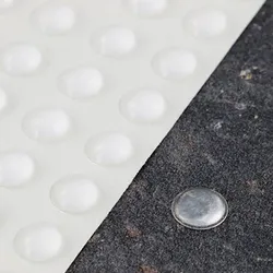 1 Bogen - Elastikpuffer, Halbkugel, selbstklebend 10 mm | transparent, PU-Elastomer