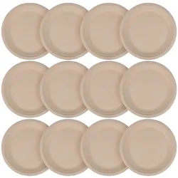 Zuckerrohr Teller 12er-Set - Biologisch abbaubar & kompostierbar für Events, Partys & Catering - Robust, Ø 22cm - Umweltfreundlich