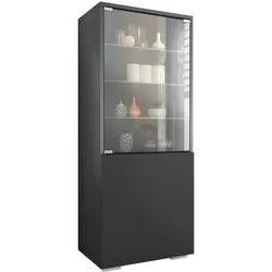VITRINE Granada Schwarz matt