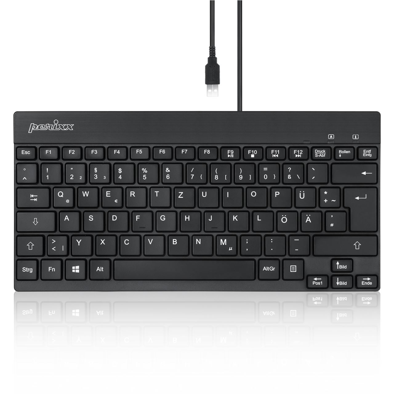 Perixx Periboard-426 Mini USB Deutsch schwarz (kabelgebunden)