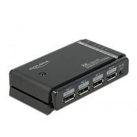 DisplayPort 1.4 Switch 2 x 2 DisplayPort in zu 1 x 2 DisplayPort out 8K, DisplayPort Switch schwarz