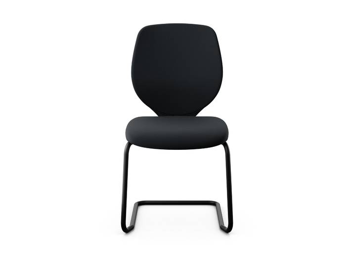Giroflex 353 cantilever conference chair without armrests, Black/ Black, New