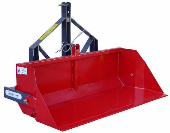Godet postérieur pour tracteur GeoTech de 180 cm - Série lourde - Capacité charge 700 Kg
