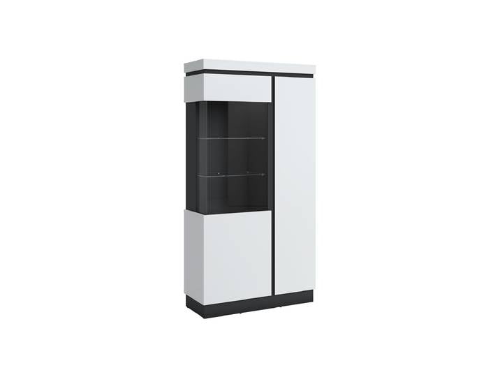 Vitrine mit Glastür alpinweiß B 104 x H 201 cm - CAMPANIA