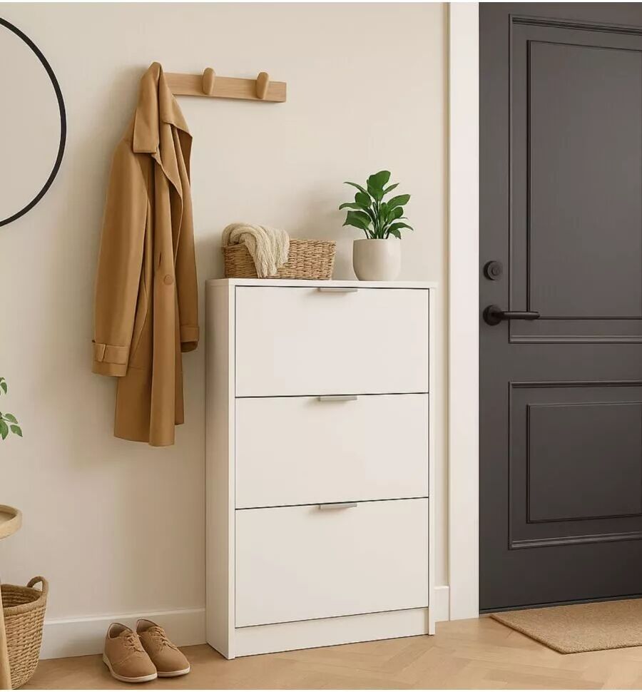 BellaHome SCARPIERA 3 RIBALTE BIANCO