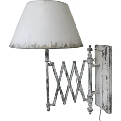 Chic Antique Wandlampe mit Ziehharmonika Halterung, H56/L38/B63 cm antique creme