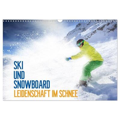 Ski und Snowboard - Leidenschaft im Schnee (Wandkalender 2027 DIN A3 quer), CALVENDO Monatskalender