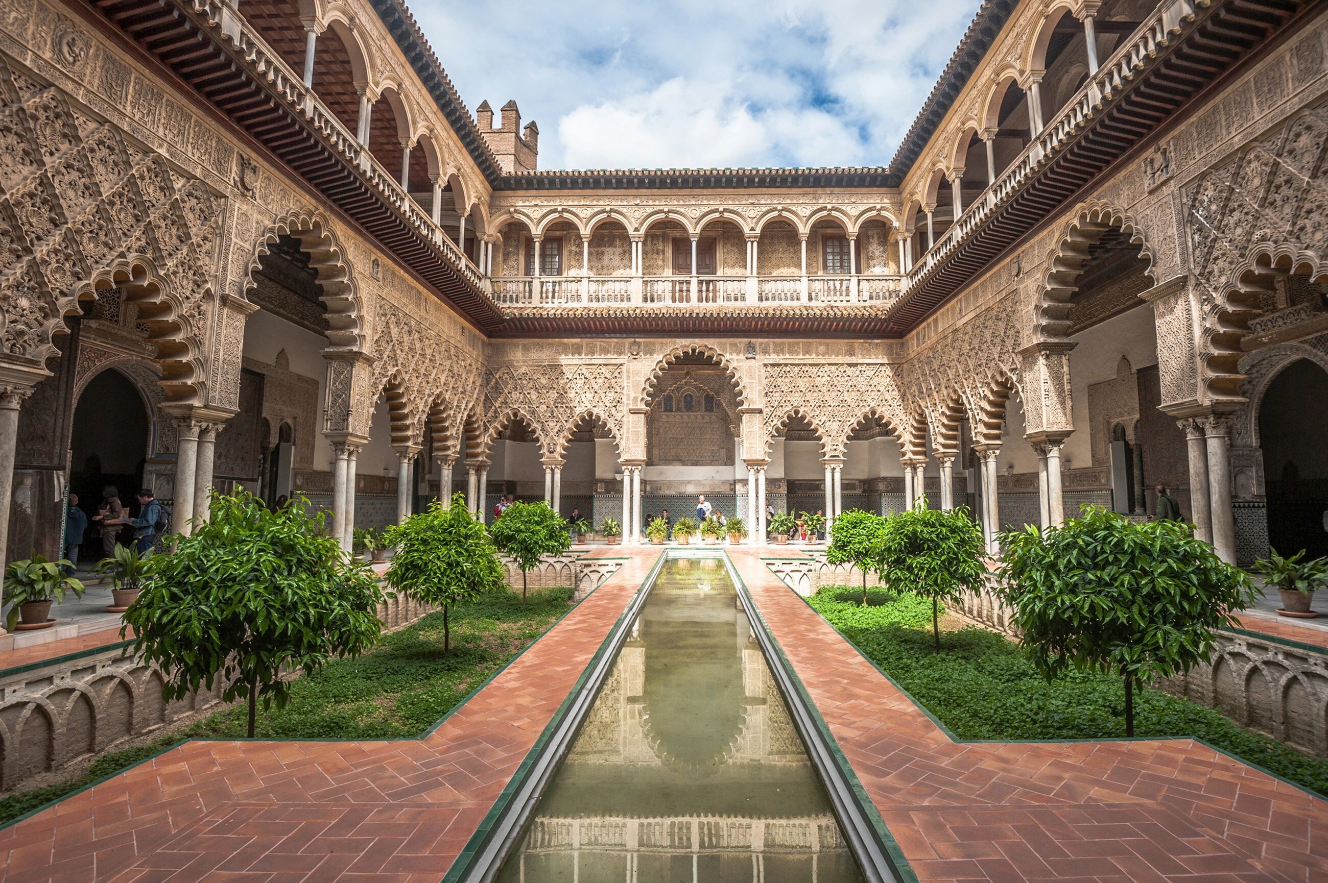 Papermoon "ARCHITEKTUR-ALCAZAR SEVILLA PALAST" bunt B/L: 1,5m x 1,11m, Bahnen: 7 Stk.