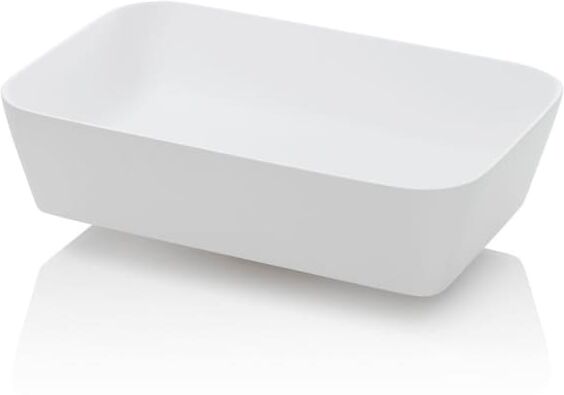 AQA DESIGN Lavabo sobre encimera blanco en resina