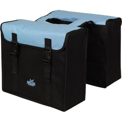 Fahrradtasche "Greenlands Doppel Fahrradtasche", blau, GREENLANDS BICYCLE BAGS, Taschen, B/H/T: 40cm x 14cm x 40cm, Polyester, B:40cm H:14cm T:40cm