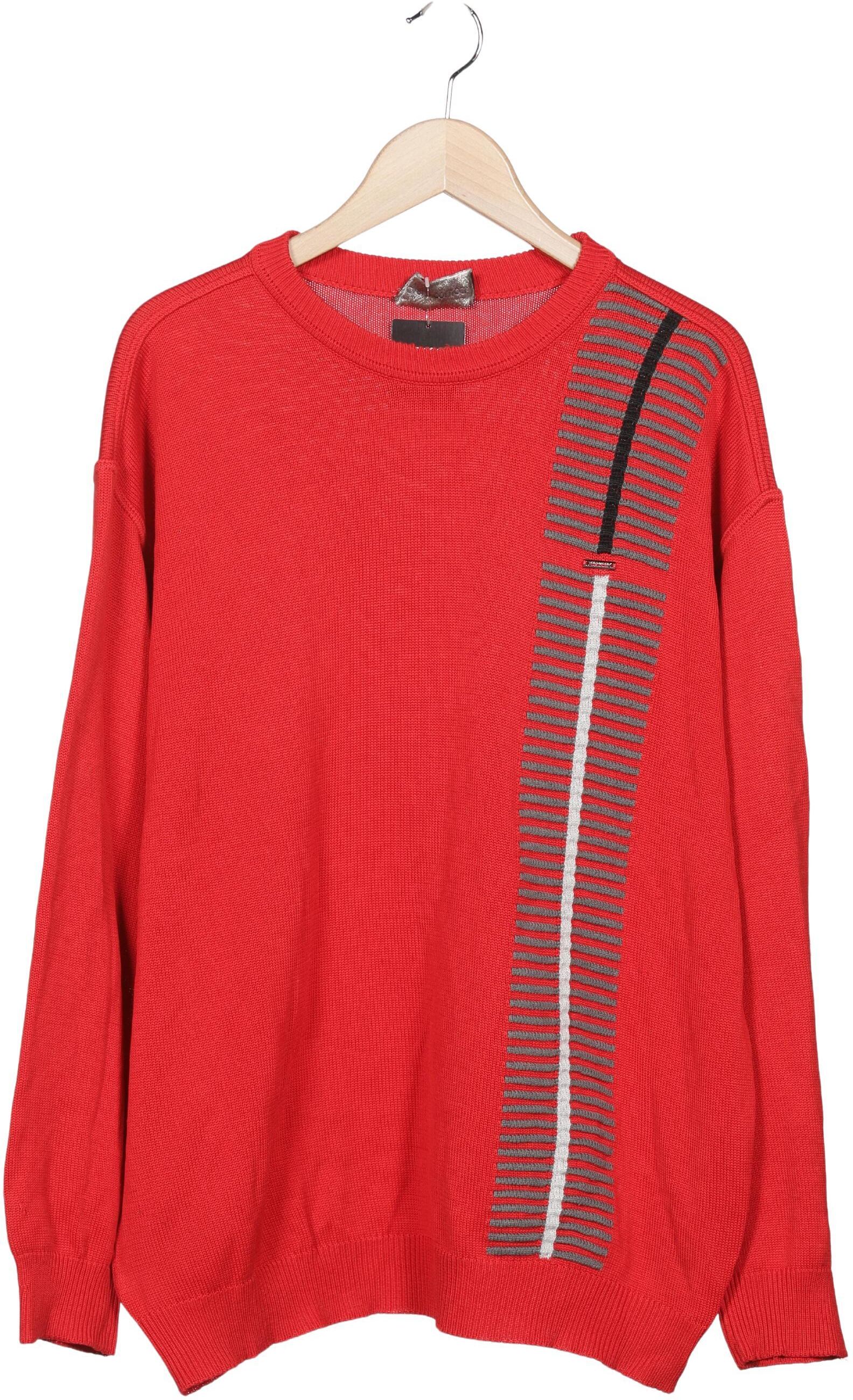 Carlo Colucci Herren Pullover, Rot, Gr. Xxl, Merino / Baumwolle - Second Hand
