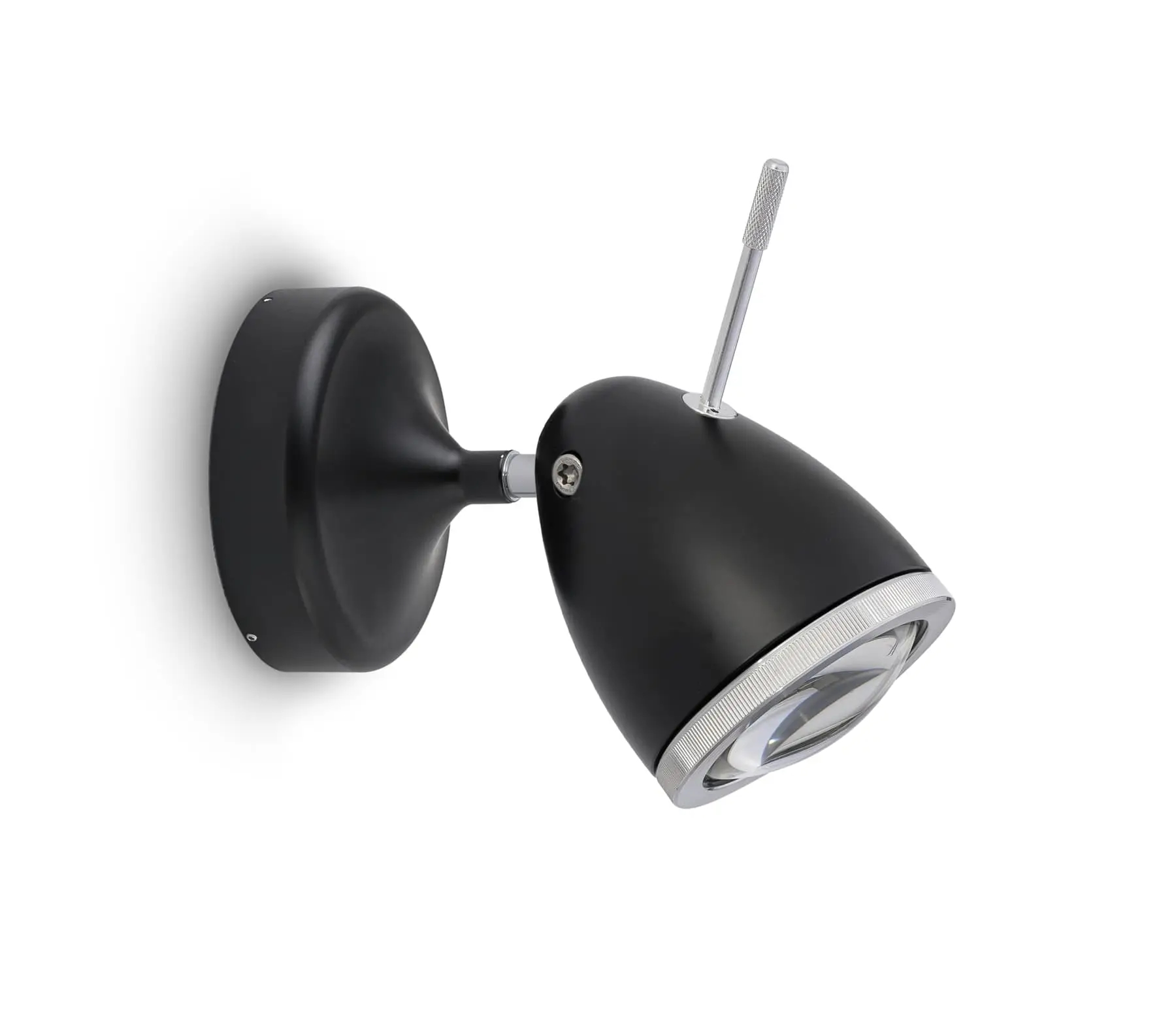 Less´n´more YLUX LED-Wand-/ Deckenspot, Schwarz / Silber, LED 18 Watt, Casambi Y-WDS-C-KSM 4251908545445
