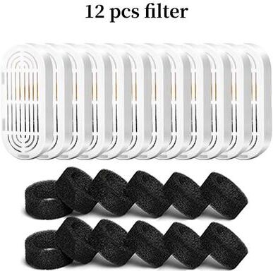 Inspired Living PetPure Replacement Filter Set For Cat Water Fountains 12pcs Filter
