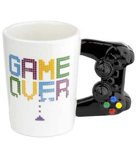 Puckator Game Over mok met 3D-controller, wit, 300 ml