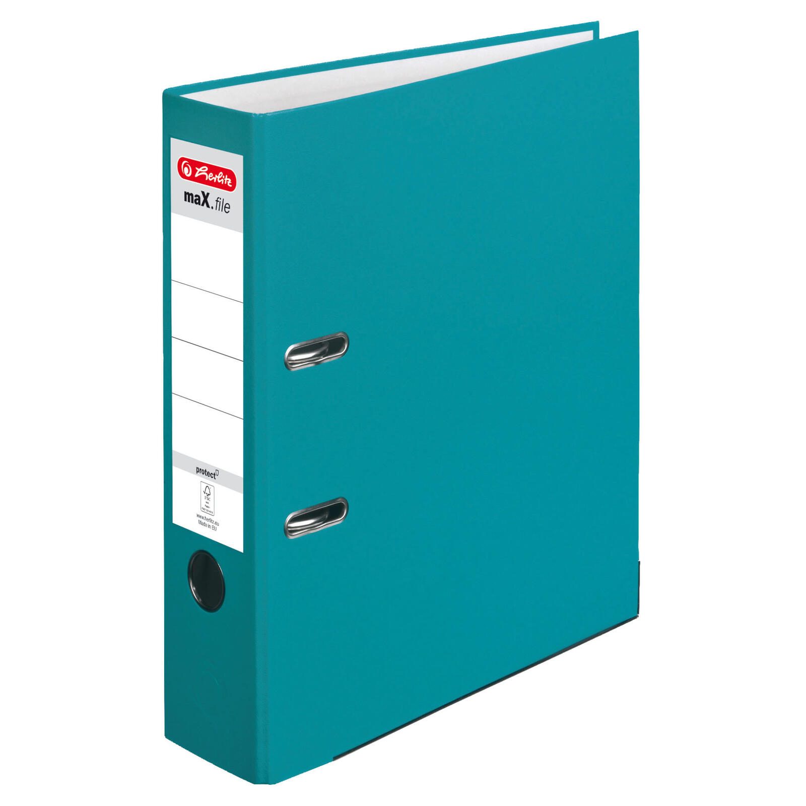 herlitz Ordner Rückenbreite 8 cm DIN A4 Kunststoff caribbean turquoise 300004985