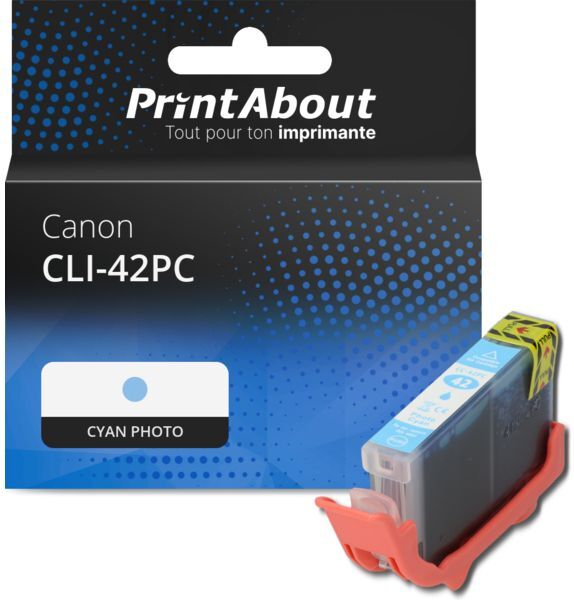 Cartouche PrintAbout compatible pour Canon CLI-42PC - Cyan photo