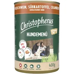 Allco Christopherus Hundemenü mit Wildschwein, Süßkartoffel & Cranberry 6x400 g