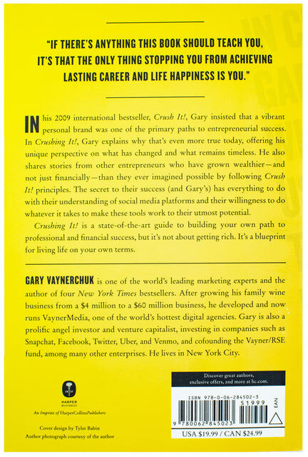 Harper Business Crushing It! by Gary Vaynerchuk - How Great Entrepreneurs Build Their Business and Influence - Paperback Business Book - Bestselling Guide