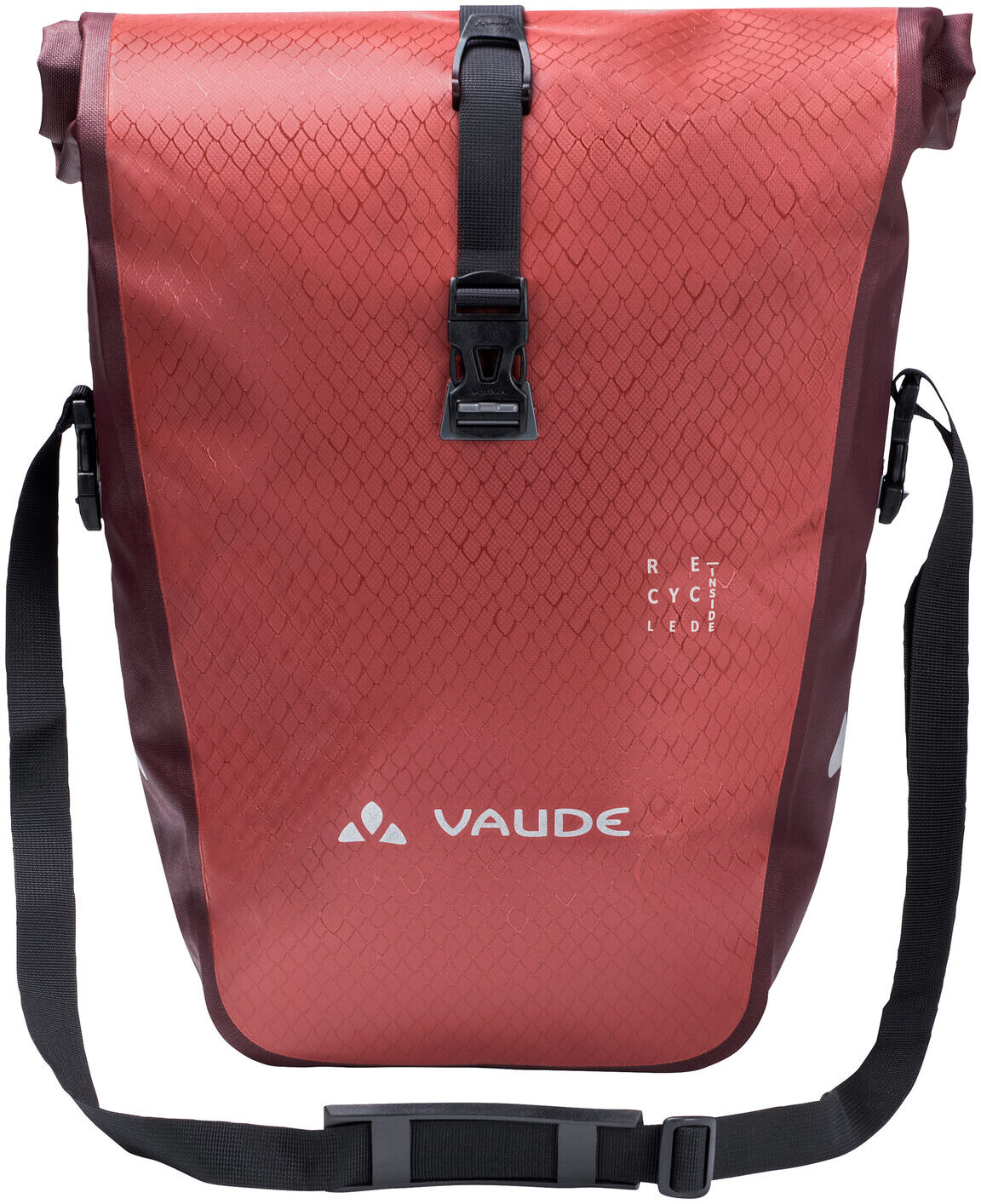 Fahrradtasche VAUDE "AQUA BACK SINGLE (REC)", rot (roteva), Taschen, Herren, Obermaterial: 100% Polyester, Fahrradtasche, für Radsport, mit Organizer-Innentasche, wasserdicht roteva Einheitsgröße