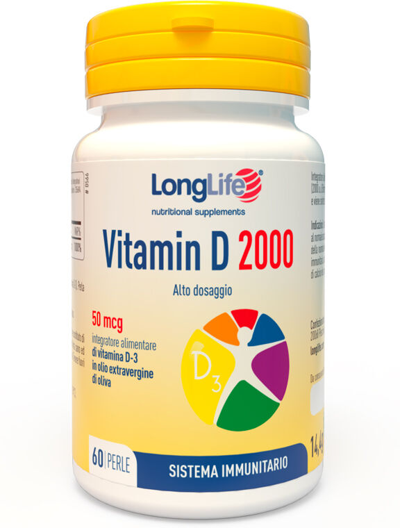 LONGLIFE Srl LongLife, Vitamin D 2000 U.I. 50 mcg, 60 Perle