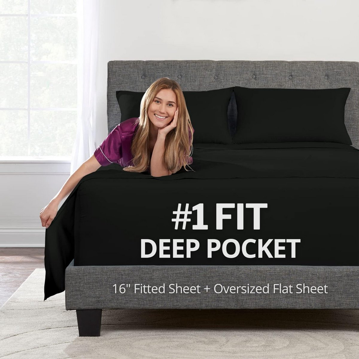 Bedlinnen Set Twin XL - 3-delig lakenpakket met extra diep hoeslaken voor matras tot 40 cm