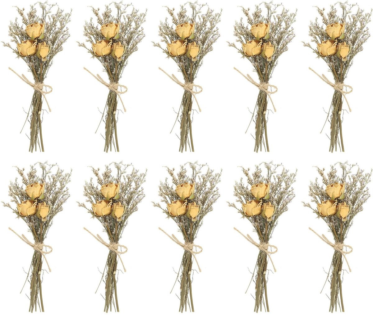 Merkloos Mini Boeket Gedroogde Bloemen 10 Stuks voor Decoratie